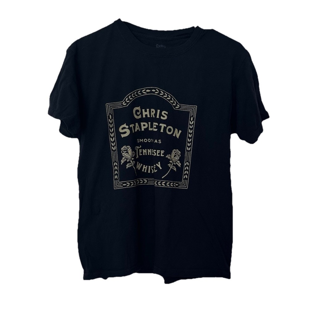 Chris Stapleton Tennessee Whiskey Graphic Tee Black Gold Size S Country‎ Music